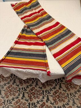 Polo Ralph Lauren  Striped Scarf in Red, Yellow, Gray, Cream - 91% cotton